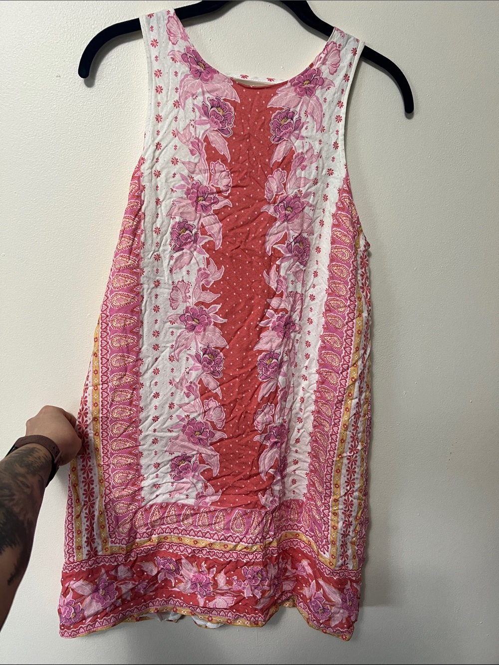 Aeropostale White and Pink Floral Sundress